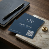 Carte De Visite Plan directeur Grille Minimal Moderne Code QR | Co