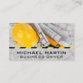 Carte De Visite Plan directeur | Hardhat | Construction (Devant)