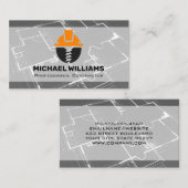 Carte De Visite Plan directeur | Logo de construction (Devant / Derrière)