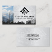 Carte De Visite Plan directeur | Logo de Construction Builder (Devant / Derrière)