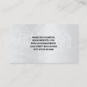 Carte De Visite Plan directeur | Logo de construction | Propriétés (Dos)