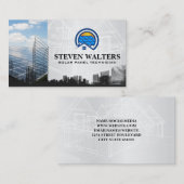 Carte De Visite Plan directeur | Logo du panneau solaire | Technol (Devant / Derrière)
