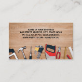 Carte De Visite Plan directeur | Outils de construction (Dos)