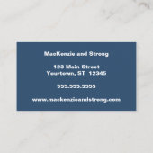 Carte De Visite Plan directeur pour architecte ingénieur rédacteur (Dos)