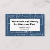 Carte De Visite Plan directeur pour architecte ingénieur rédacteur (Devant)