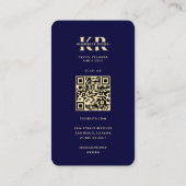 Carte De Visite Plan du monde Planificateur de voyage Bleu foncé O (Dos)