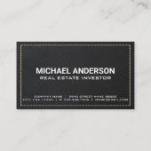 Carte De Visite Plan en cuir | Agent immobilier (Dos)