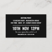 Carte De Visite Plan (et) B, Point de rencontre sur les changement (Dos)