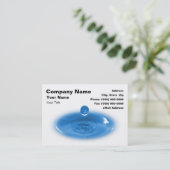 Carte De Visite Plan rapproché de baisse de l'eau bleue (Debout devant)