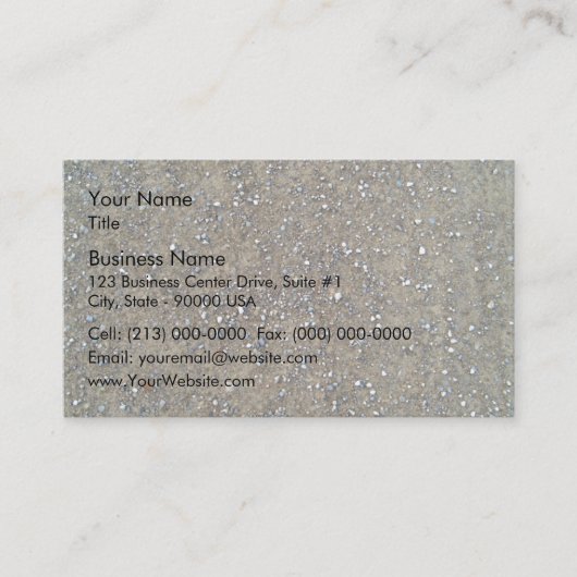 Carte De Visite Plan rapproché de chemin de terre de gravier (Devant)