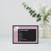 Carte De Visite plan rose de bloc (Debout devant)