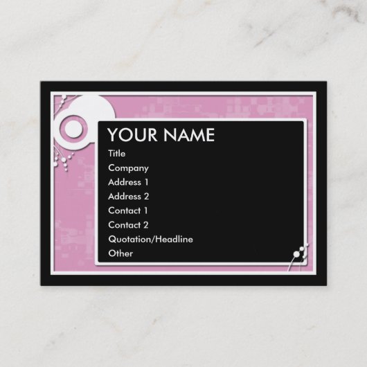 Carte De Visite plan rose de bloc (Devant)