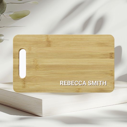 Carte De Visite Planche à découper en bambou en bois Restauration