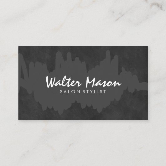 Carte De Visite Planche à griffes brossée artistique (Devant)