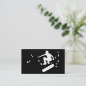 Carte De Visite planche à roulettes avec oiseaux (Debout devant)