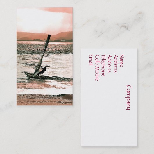 CARTE DE VISITE PLANCHE À VOILE (Devant / Derrière)