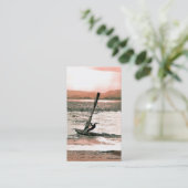 CARTE DE VISITE PLANCHE À VOILE (Debout devant)