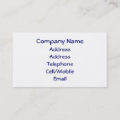 CARTE DE VISITE PLANCHE À VOILE (Dos)