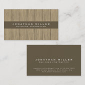 Carte De Visite Planche en bois moderne Professionnel (Devant / Derrière)