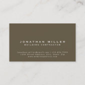 Carte De Visite Planche en bois moderne professionnelle (Dos)