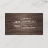Carte De Visite Plancher à grain de bois moderne (Dos)