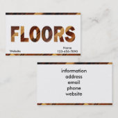 Carte De Visite Plancher en bois diagonal (Devant / Derrière)