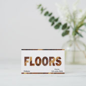 Carte De Visite Plancher en bois diagonal (Debout devant)