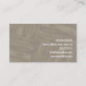 Carte De Visite Plancher en bois franc Bois Travaux Motif Design (Dos)