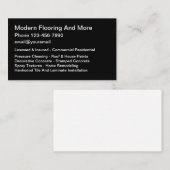 Carte De Visite Plancher Et Surfaces D'Une Maison Moderne (Devant / Derrière)