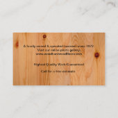 Carte De Visite Planchers de bois (Dos)