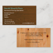 Carte De Visite Planchers de bois (Devant / Derrière)