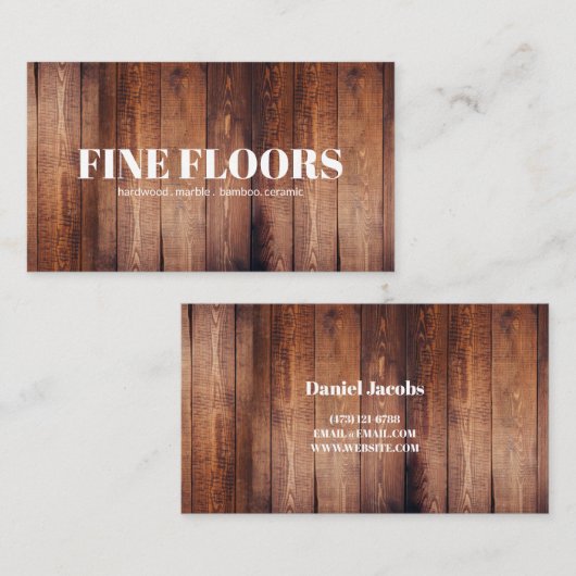 Carte De Visite Planchers Planchers Installation Société (Devant / Derrière)