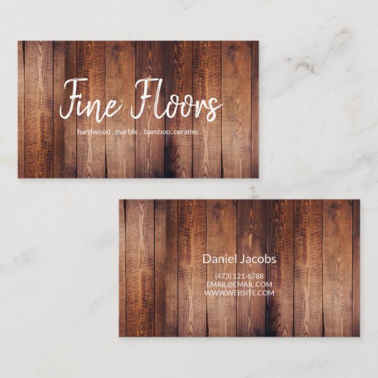 Carte De Visite Planchers Planchers Installation Société (Devant / Derrière)