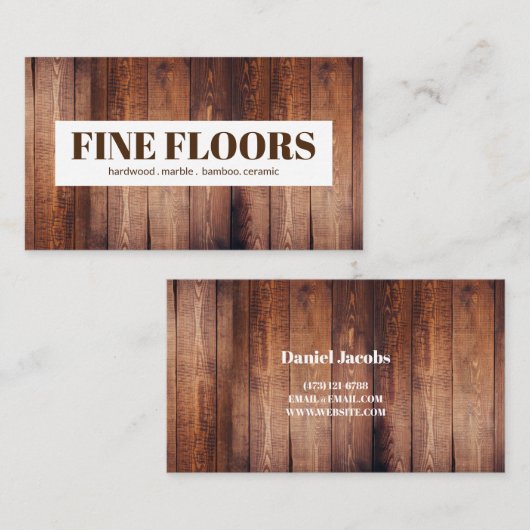Carte De Visite Planchers Planchers Installation Société (Devant / Derrière)