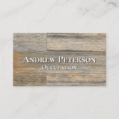 Carte De Visite Planches à grains de bois rustique en relief (Devant)