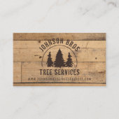 Carte De Visite Planches de bois d'arbres rustiques (Devant)