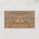 Carte De Visite Planches en bois (Dos)