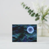 Carte De Visite Planète Alien de Galaxie numérique dans l'espace b (Debout devant)