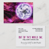 Carte De Visite Planète Alien de Galaxie numérique dans l'espace r (Devant / Derrière)