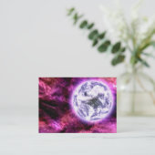 Carte De Visite Planète Alien de Galaxie numérique dans l'espace r (Debout devant)