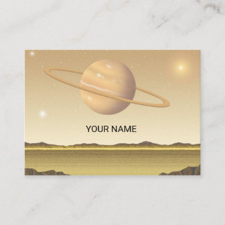 Carte De Visite Planète au-dessus d'un désert.