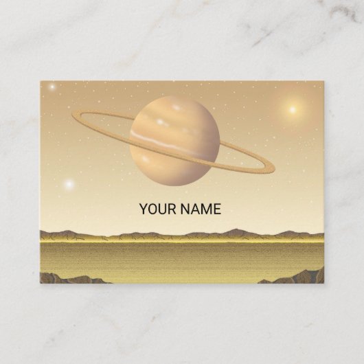 Carte De Visite Planète au-dessus d'un désert. (Devant)