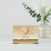 Carte De Visite Planète au-dessus d'un désert. (Debout devant)