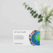 Carte De Visite Planète de drapeau, (Debout devant)