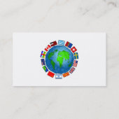 Carte De Visite Planète de drapeau, (Dos)