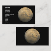 Carte De Visite Planète Mars dans le système solaire NASA (Devant / Derrière)