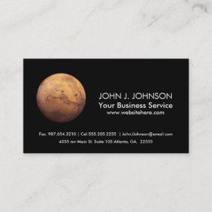 Carte De Visite Planète rouge Mars