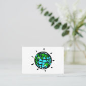 Carte De Visite Planète Terre - Graphique original (Debout devant)
