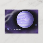 Carte De Visite Planète violette éclatante. (Devant)