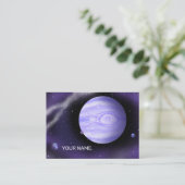 Carte De Visite Planète violette éclatante. (Debout devant)